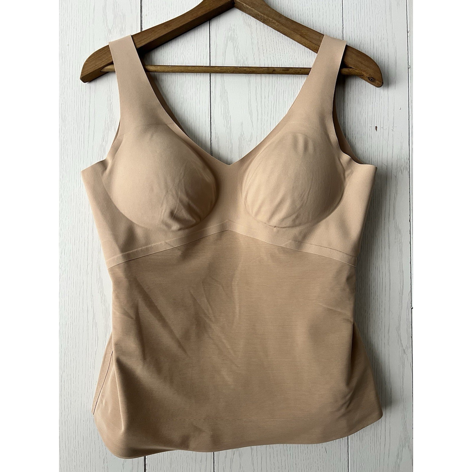 Honeylove Top Womens Nude Liftwear Tank Xl Shapewear Padded Molded Stretch